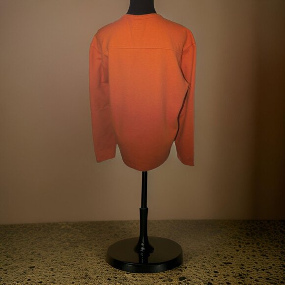 Marciano Vintage Guess Men's Orange Sweatshirt Size L with Phone Pocket Sleeve - Picture 3 of 4